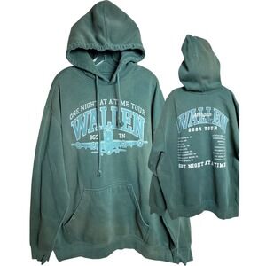 Morgan Wallen 2024 Tour Official Merch Hoodie Green XL